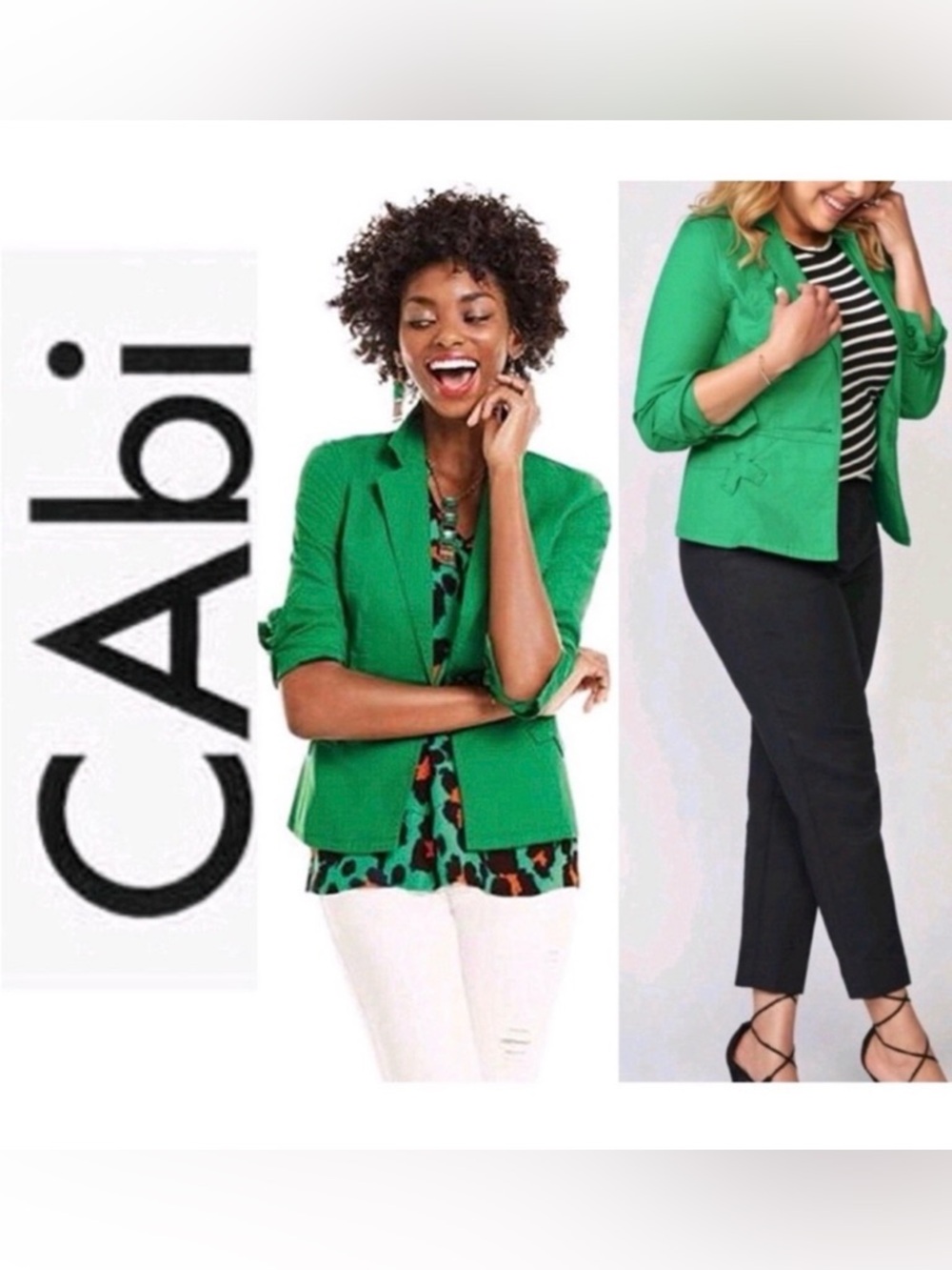CAbi Emerald Green Single-Button Tailored Blazer style 5097